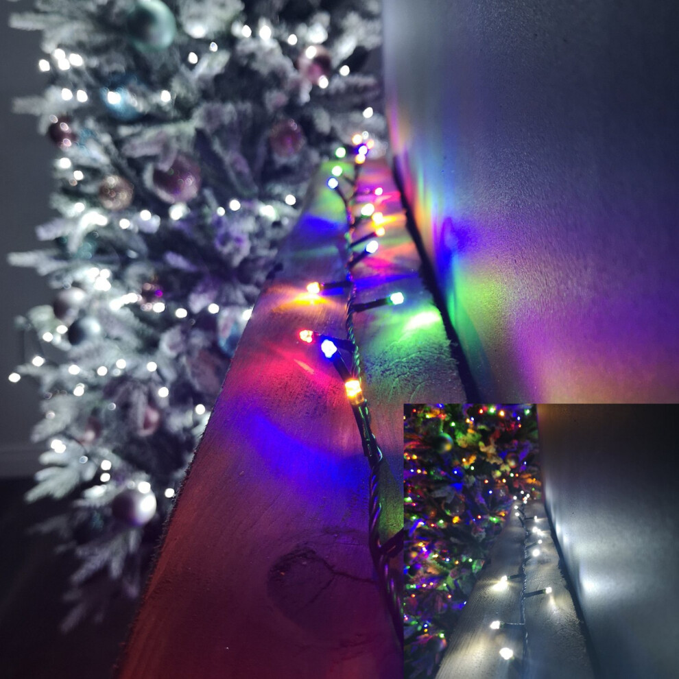 Samuel Alexander White Or Multi Colour Colour Changing Connectable String Led Lights Christmas Decorations 12M