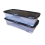 Samuel Alexander 2 x 42L Clear Under Bed Storage Box with Black Lid, Stackable and Nestable Design Storage Solution 1