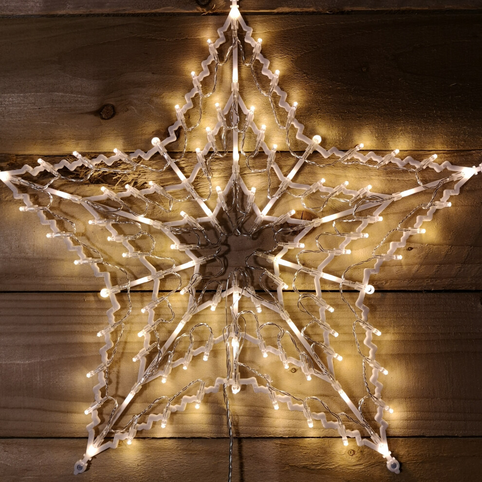 Samuel Alexander 50Cm Warm White 100 Led Window Star Light Up Indoor/Outdoor Christmas Decorations