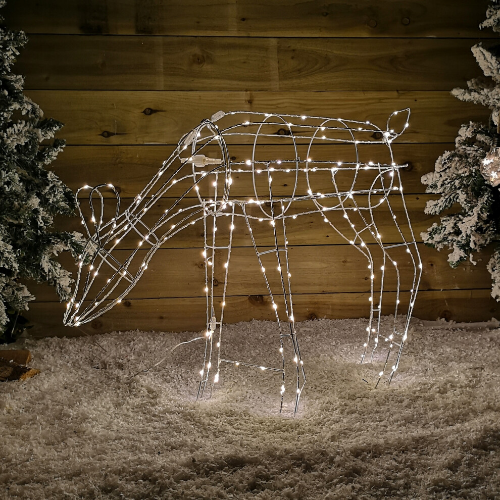 Samuel Alexander 63Cm Outdoor Twinkling Led Grazing Reindeer Christmas Decoration In Warm White