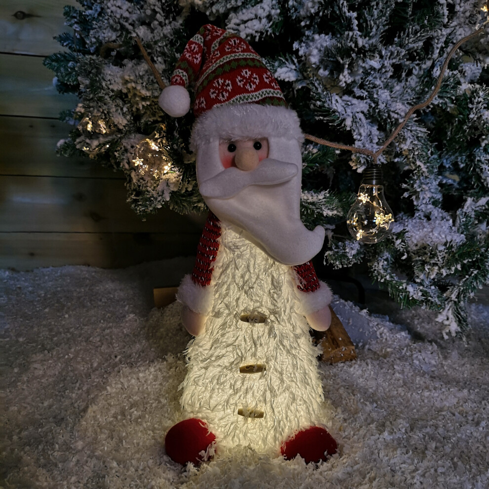 Samuel Alexander White Battery Operated Led Standing Santa Christmas Decoration 46Cm