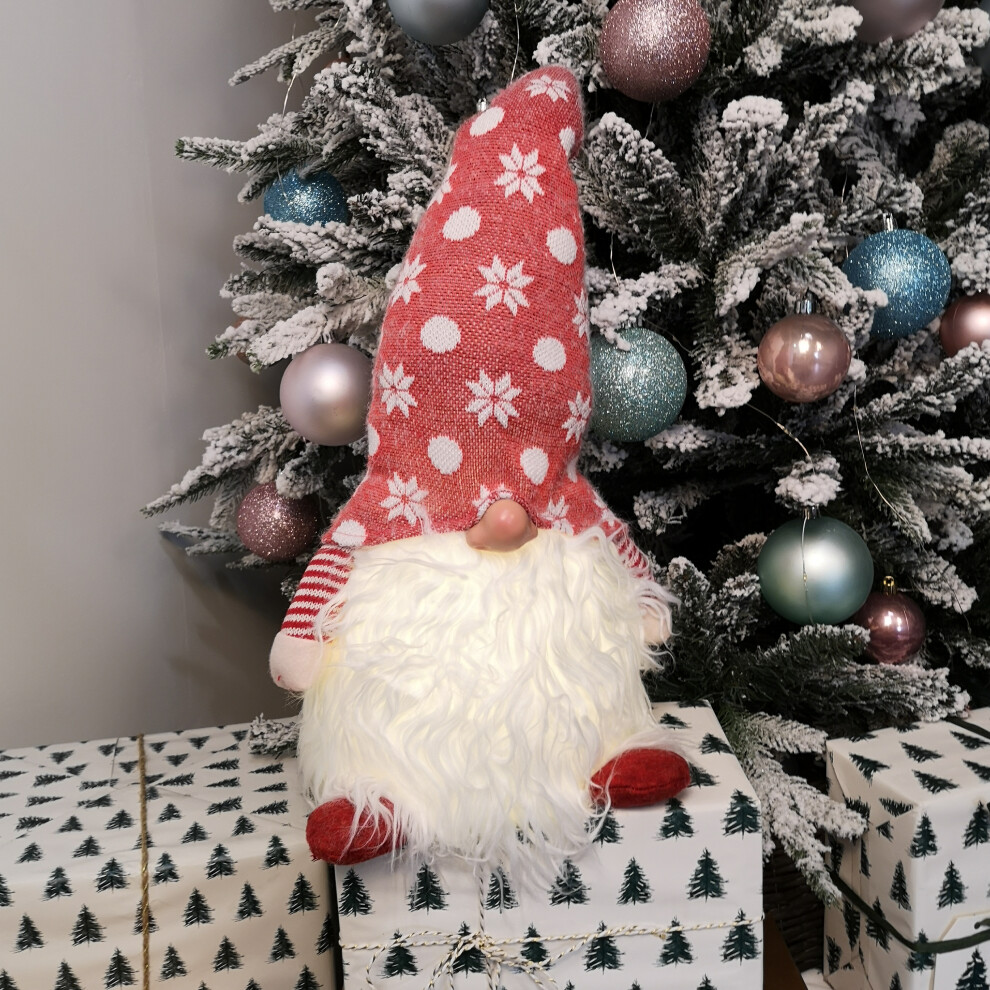 Samuel Alexander 56Cm Battery Operated Light Up Christmas Standing Gonk Decoration In Red