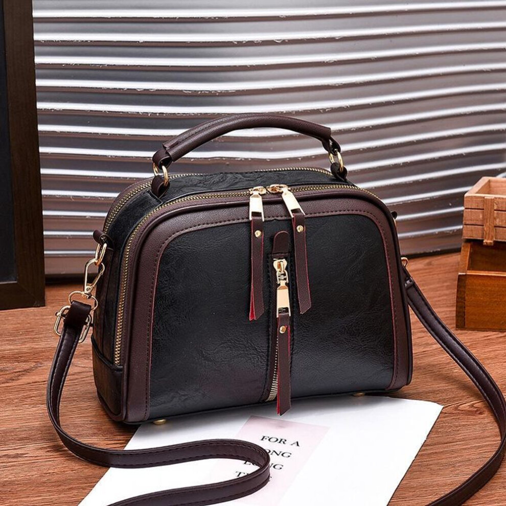 (black, 24x12x20cm) Handbags Women Bags Designer Pu Leather Solid Color Messenger Bag Fashion Shoulder Crossbody Bags Girls Tassen Tote