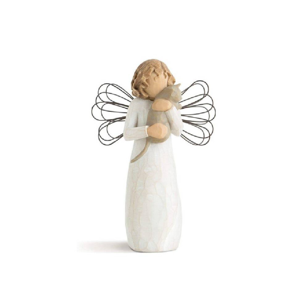 (Style B) Angels Tree Willow Figurine Embrace Pet Ornament Sculptures Resin Statue Gift