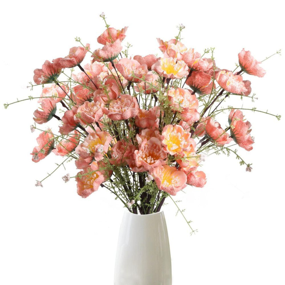 (pink) 8Pcs Artificial Flowers 60cm Artificial Rhododendron Flowers Foam Flowers Azalea Flowers Fake Flowers for Home Tables Wedding Kitchen Decor