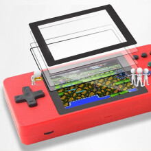 (Red, Single mode) Built-in 500 Games 3 inch LCD Screen Retro Handheld Video Game Console Pocket Game Player Support AV Output
