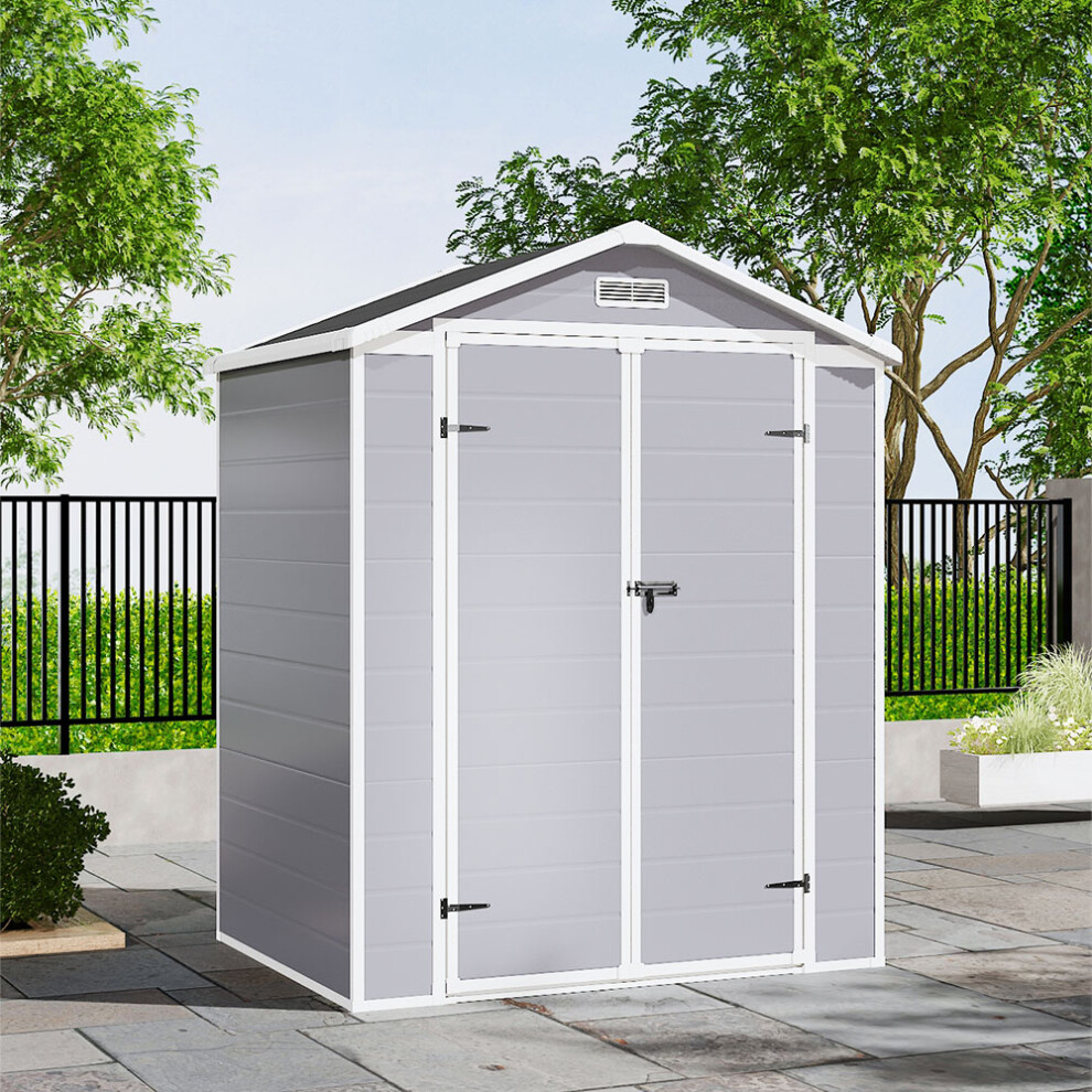 5X4FT Outdoor Plastic Garden Storage Shed