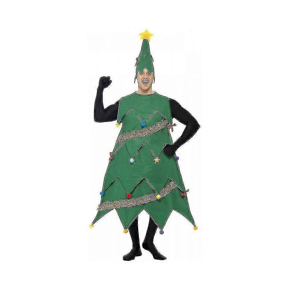 Homme Femme Adulte Arbre de Noël Costume Xmas Fancy Dress Outfit Cosplay Costumes