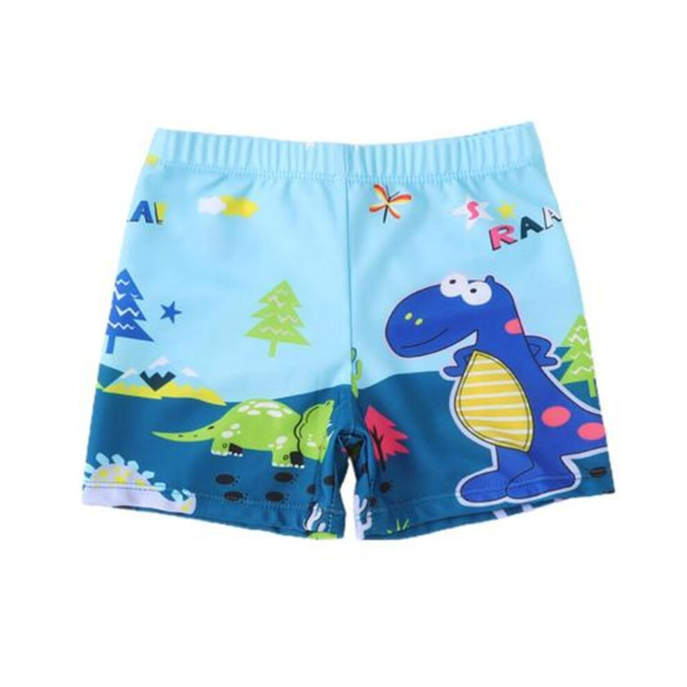 (royal blue, 3XL) High-quality Wide Application Skin-affinity Slim Cartoon Print Boys Swimwear Bathing Shorts For Diving Boy Summer Trunks