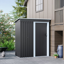 5 x 3 FT Garden Outdoor Metal Storage Shed with Lockable Door