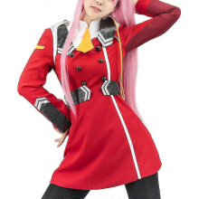 Darling In The Franxx Anime Zero Two Cosplay Costume Outfits Uniform Women Red Dress Set Carnival Party Fancy Dress