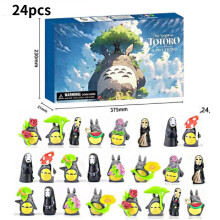 (Totoro B) Totoro Christmas Doll Model 24 Days Countdown Advent Calendar Festivals Gift Toy