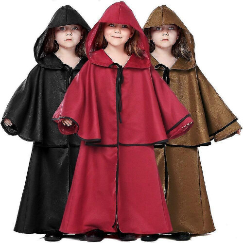 (S, Child Red) Halloween Renaissance Medieval Friar Monk Death Sorcerer ...