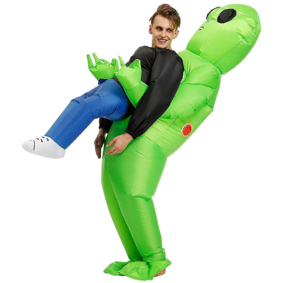 (B) Inflatable Costume Adult, Alien Halloween Inflatable Costumes, Alien Kidnapping Inflatable Costumes,funny Halloween Blow Up Costumes For Men& Wome