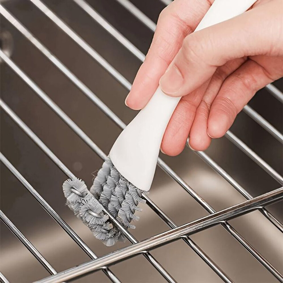 (white) Multi Functional Kitchen Stove Cleaning Brush, Crevice Cleaning Brush, Sink Dead Angle Cleaning Brush, Barbecue Rack Cleaning Small Brush