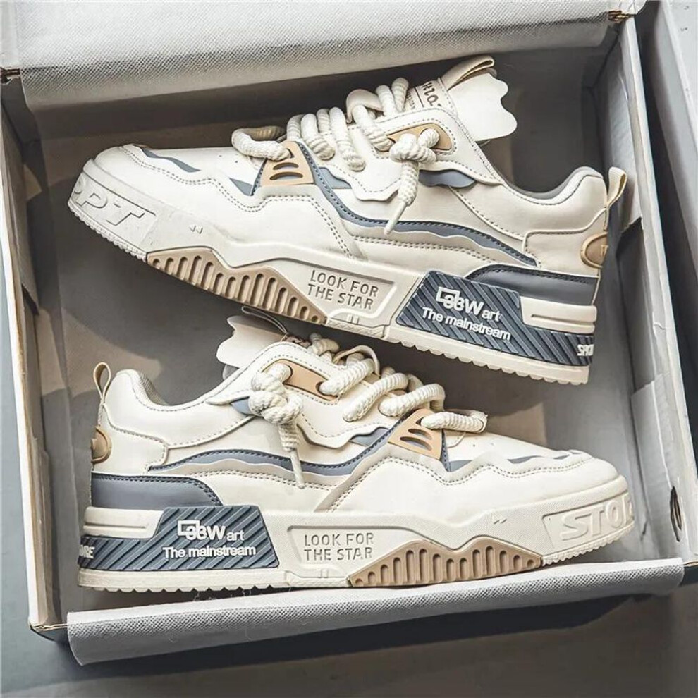 (beige, 44) Men&apos;s Shoes Fashion Mens Sneakers, Autumn New Brand Design Comfortable Soft Soled Men Running Shoes