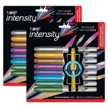 BIC USA BICGMPMP81AST-2 Fine Point Metal Permanent Markers, Assorted Color - Pack of 2