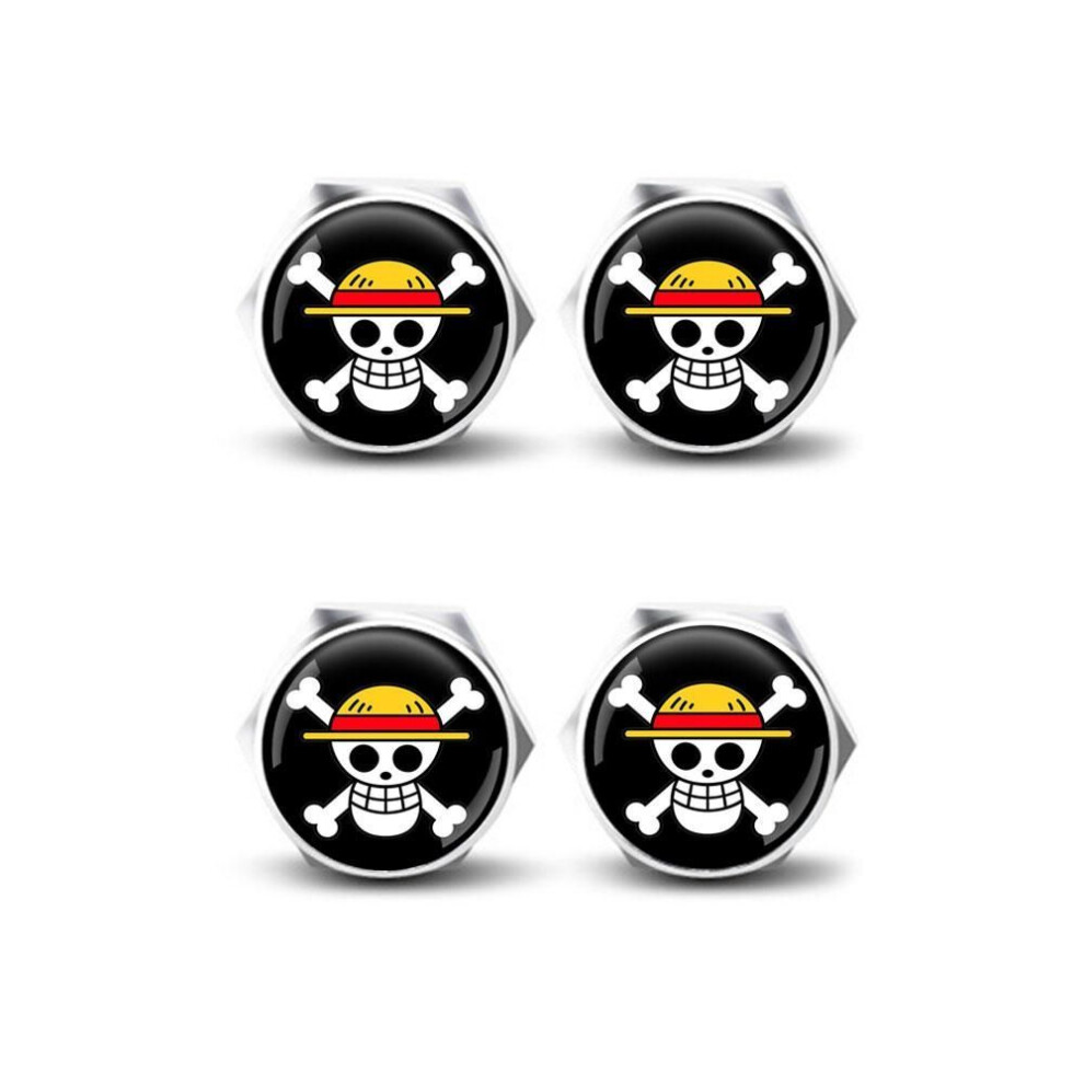 (silver) 4Pcs DIY Anime Sticker Metal Screws License Plate Bolts Universal Car Licence Plate Motorcycle Accessories