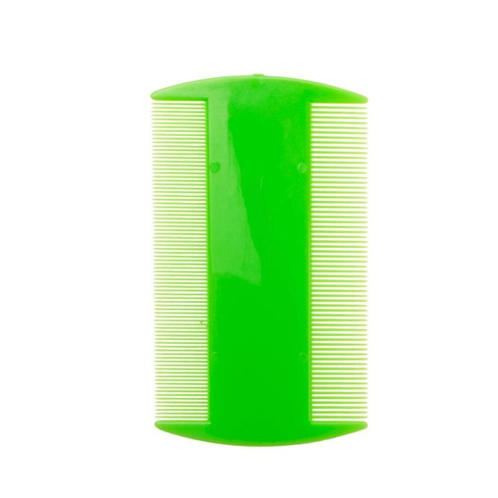 (green, 8.5cm x 5cm) Durable Double-sided Nit Comb For Children&apos;s Pet Flea And Lice Detection Comb