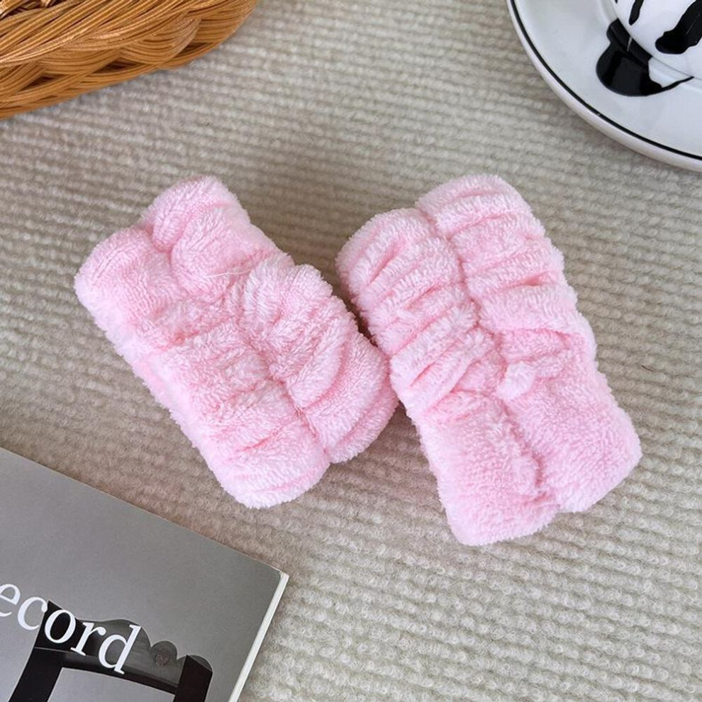 (pink) Wrist Strap Artifact Absorbent Cuff Sports Wipe Sweat Bracelet Absorbent Sleeve Wash Moisture-proof Sleeve Guard Wrist
