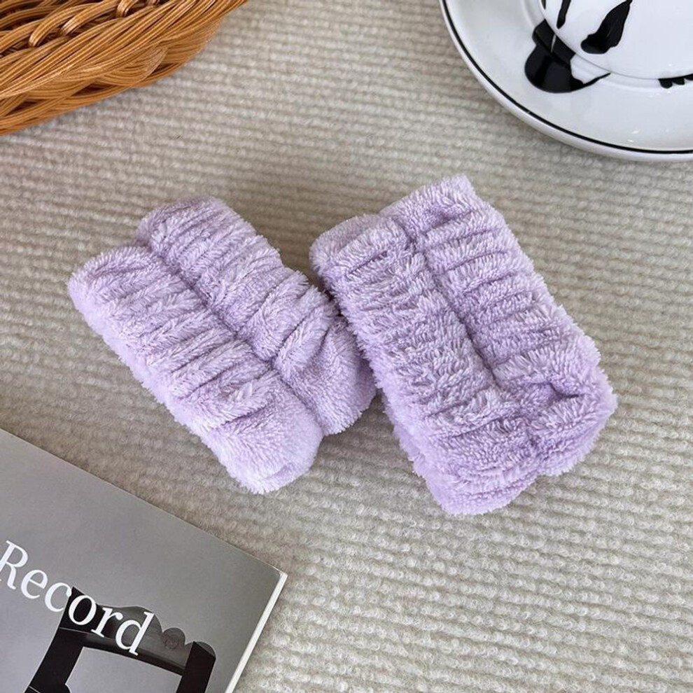 (purple) Wrist Strap Artifact Absorbent Cuff Sports Wipe Sweat Bracelet Absorbent Sleeve Wash Moisture-proof Sleeve Guard Wrist