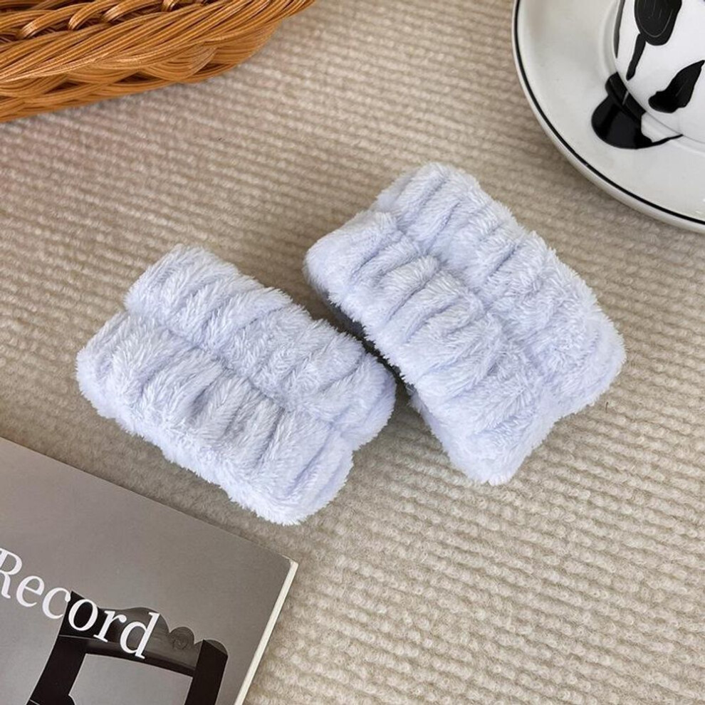 (light blue) Wrist Strap Artifact Absorbent Cuff Sports Wipe Sweat Bracelet Absorbent Sleeve Wash Moisture-proof Sleeve Guard Wrist