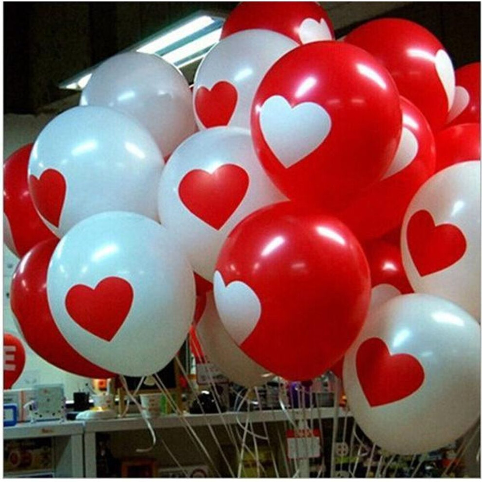 (red, M) Valentine's Heart Balloons - 10PCS