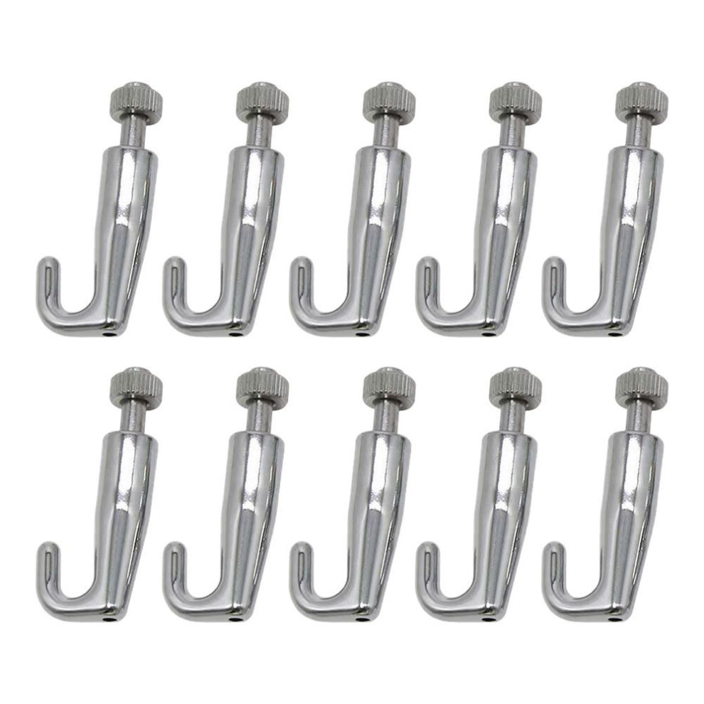 (as the picture, B) Pack Of 10 Stainless Steel Adjustable Picture Hanging Hooks Metal Photo Hangers Artwork Hook For Art Gallery Systems