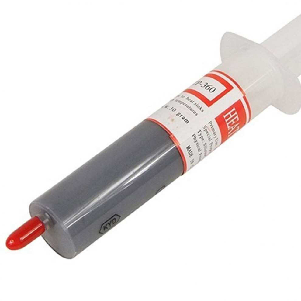 (as the picture, one size) 30g Syringe Thermal Grease Silver Cpu Chip Heatsink Paste Conductive Compound