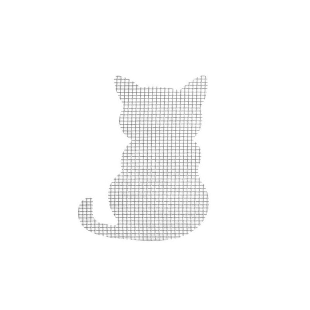 (as the picture, cat) 10pcs Self-adhesive Cartoon Window Door Mesh Repair Patch Household Anti-mosquito Net Screen Sticker For Fixing Holes