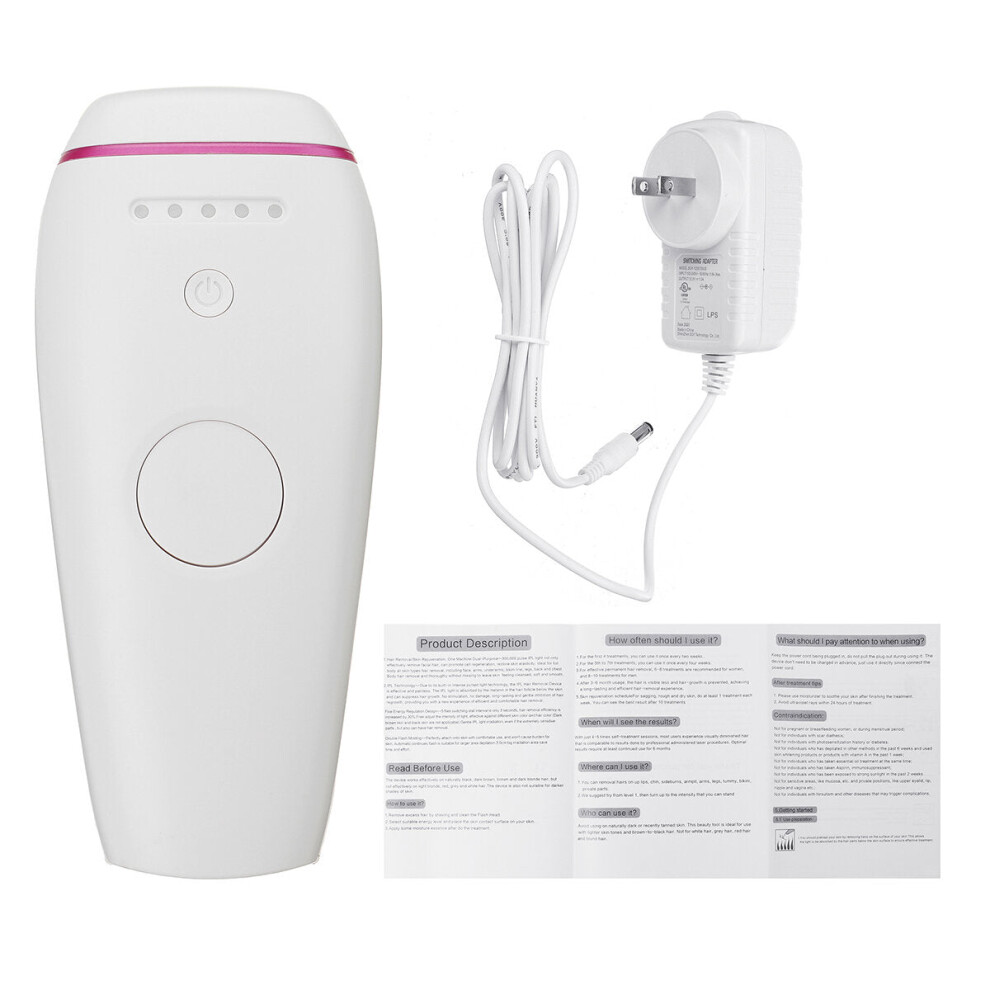 (EU Plug) IPL Painless Laser Skin Rejuvenation Hair Removal 999999 Flash Handheld Household Epilator LCD Display Full Body Arms Legs Underarms