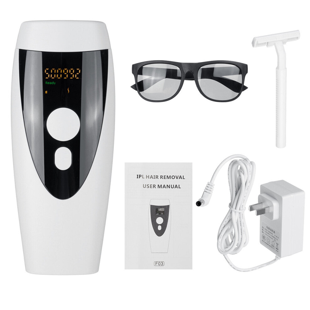 (US Plug) 5 Gear Adjutable Hair Remover 500,000 Flashes Display Laser Hair Removal Epilator Painless Body Hair Removal