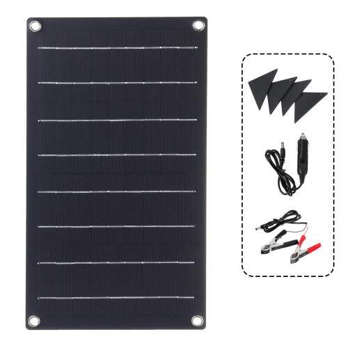 10W Solar Panel Waterproof Car Emergency Charger WIth 4 Protective Corners