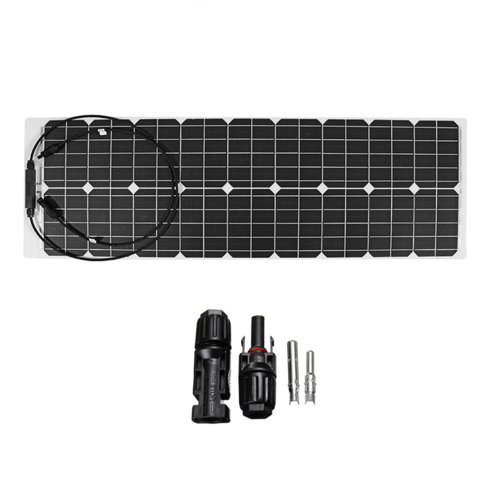 50W 18V Solar Power Panel Monocrystalline Silicon Semi-Flexible Home Electricity 4250937716284