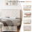 (Beige) Double Upholstered Velvet Bed Frame No Box Spring 5