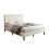 (Beige) Double Upholstered Velvet Bed Frame No Box Spring 8