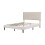 (Beige) Double Upholstered Velvet Bed Frame No Box Spring 13