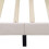 (Beige) Double Upholstered Velvet Bed Frame No Box Spring 18