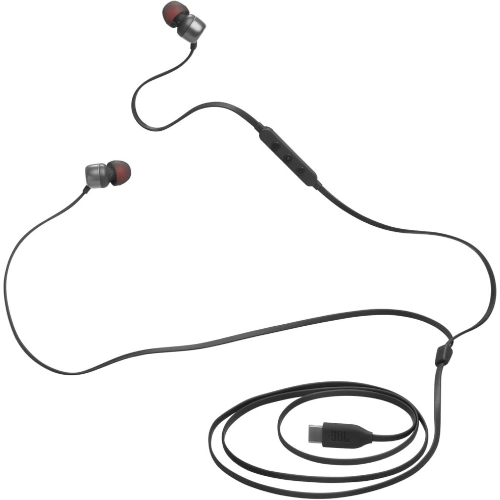 JBL Harman Tune 310C Black In Ear USB C Headphones Black - JBLT310CBLK