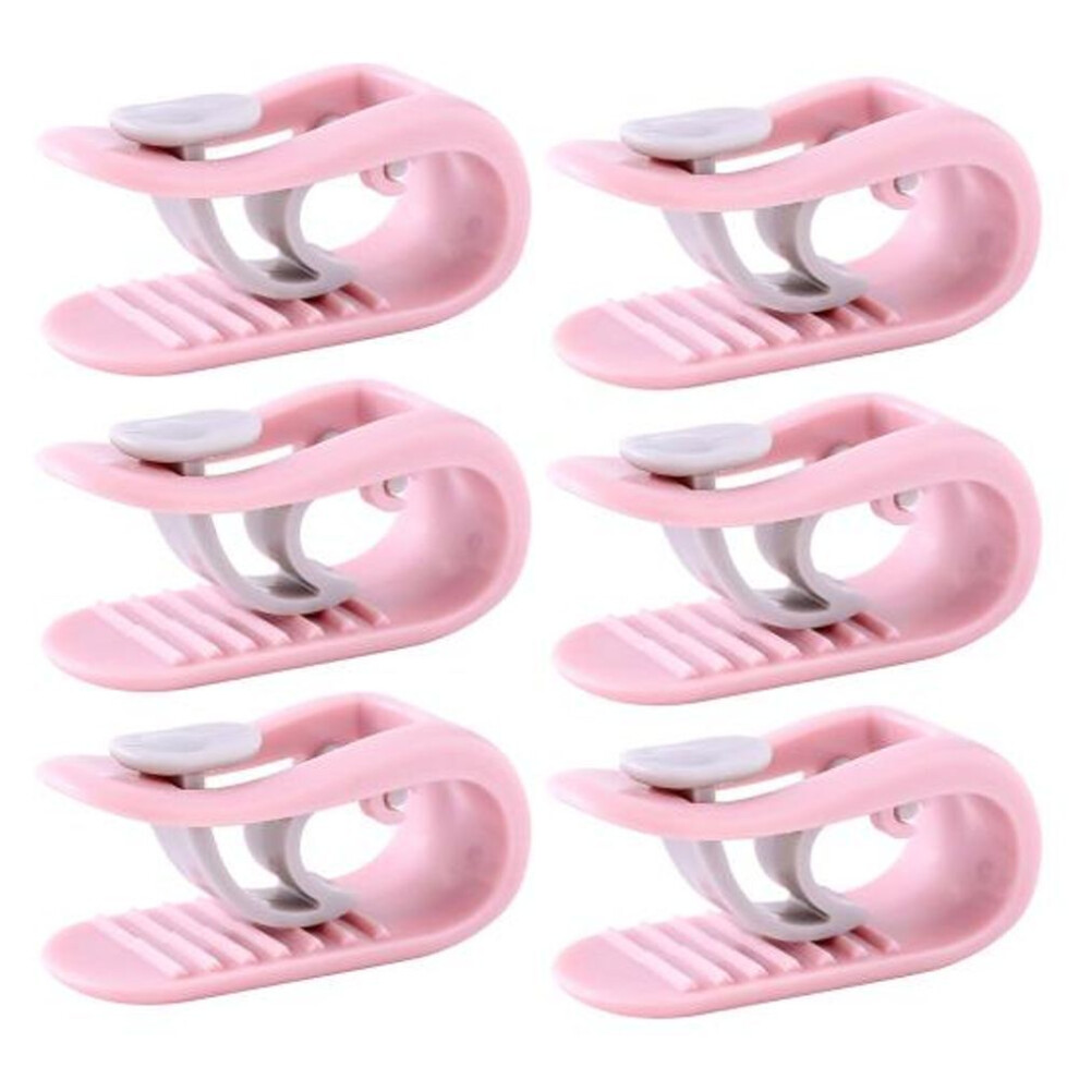 (pink) Clips Needle-free Flexible No 6 Pcs Quilt Non-slip Pins Duvet Gripper