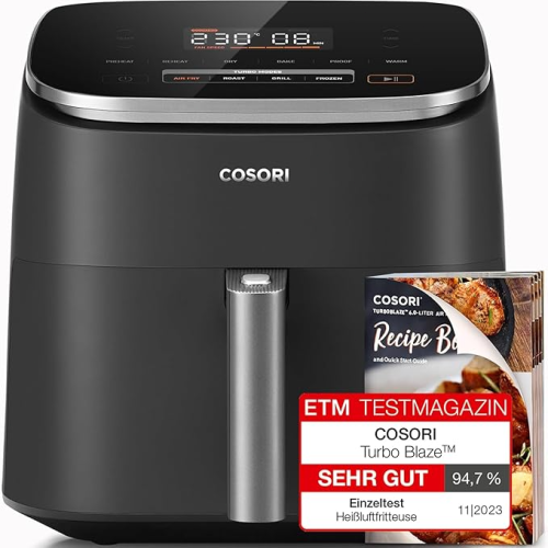 COSORI COSORI Air Fryer TurboBlaze, 6L Compact Design, 9 Functions with 5 Auto Fan Speeds Airflow System, Fast and Energy Savi