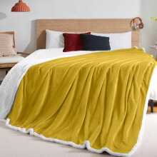 (Super King, Orche) Heavy Thick Blanket Bed Throw-Single Double King Size-Warm Fluffy for Extreme Winters