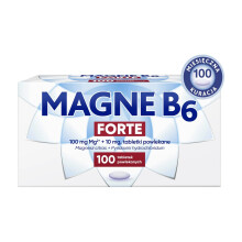 Magne B6 Forte 100 mg + 10 mg, 100 coated tablets