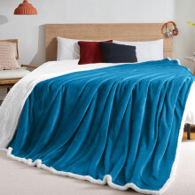 (Super King, Teal) Heavy Thick Blanket Bed Throw-Single Double King Size-Warm Fluffy for Extreme Winters