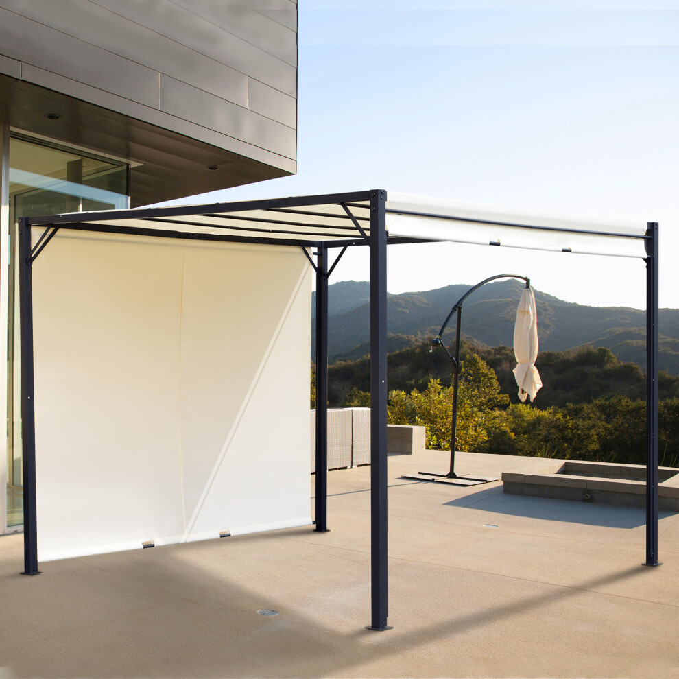Outsunny 3 x 3(m) Pergola Metal Gazebo Outdoor Sun Shade Shelter Canopy