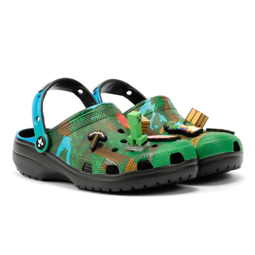 (Green, 6 (Adults')) Crocs Minecraft Classic Kids Multi Clogs on OnBuy