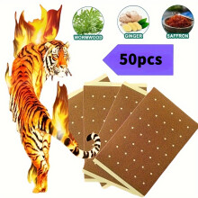 50pcs de plaques de chaleur chinoises à base de plantes - Effet ultra-fort durable, adapté au dos, aux genoux, au cou, aux épaules, aux muscles