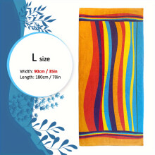 Serviette de plage très grande rayée - Microfibre ultra-doux, sans sable et sans sable, parfait pour les voyages, le yoga, le camping et la natation