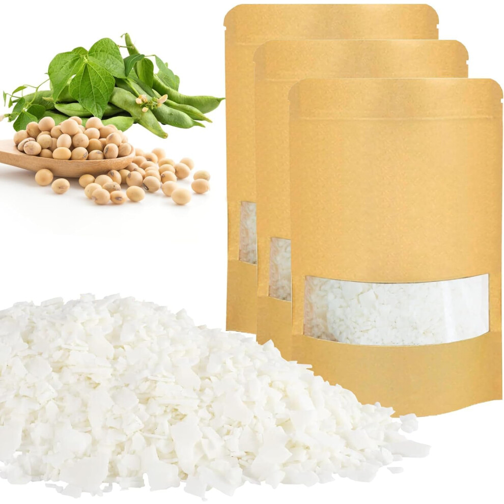 2kg Soy Wax Flakes Vegan Cruelty Free Soy Wax for Candle Making, 100% Pure, Clean Burning, No Soot, Soy Candle Wax Flakes Ideal for Beginners, Adults