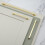 (128mm Handle) Brushed Brass Handle Slim Square Pull 12